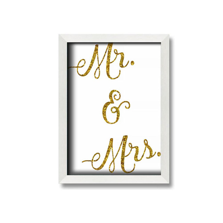 Maturi Mr And Mrs Framed Print Wall Art Wayfair.co.uk